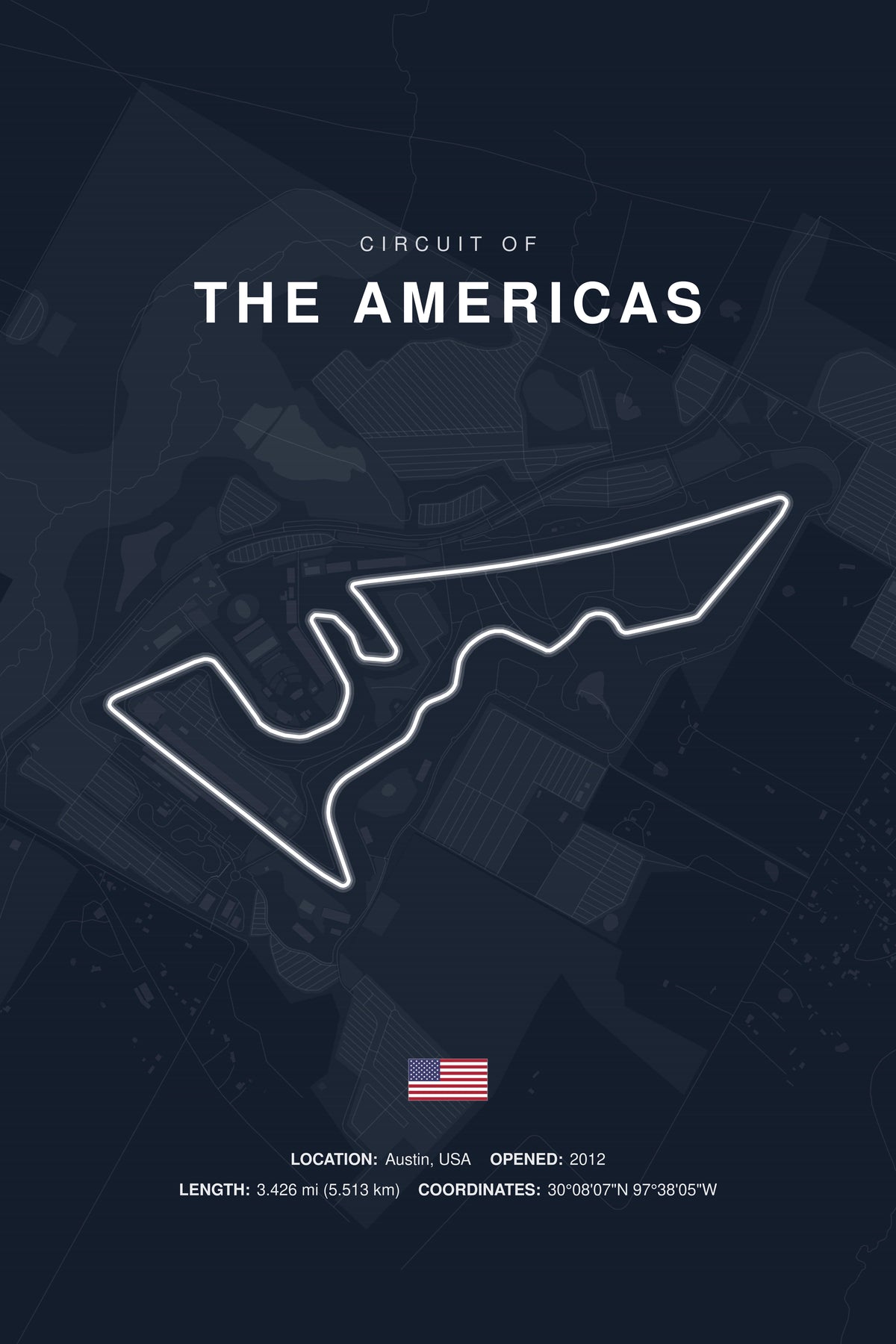 Austin Circuit Poster — USA — Midnight