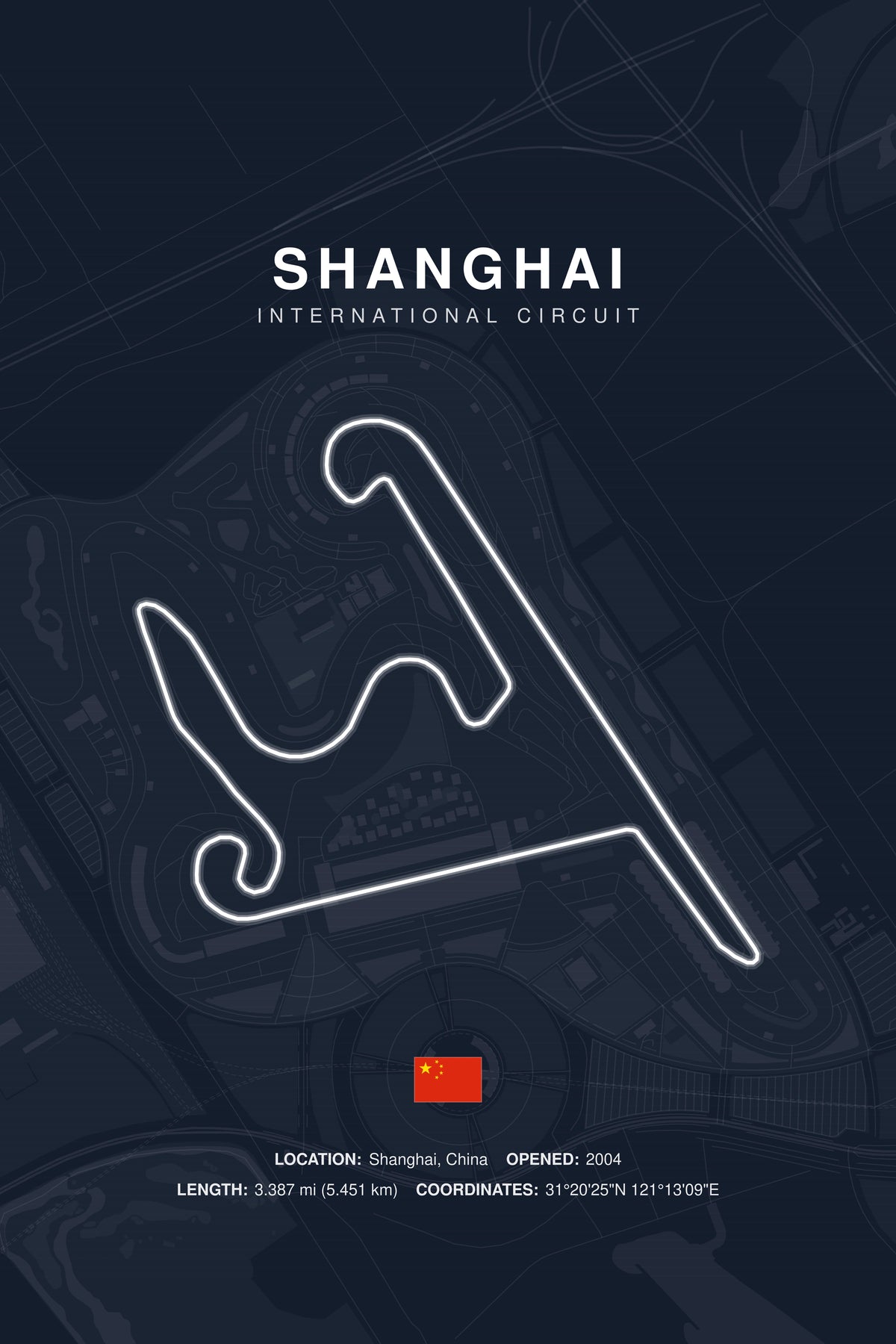 Shanghai Circuit Poster — China — Midnight